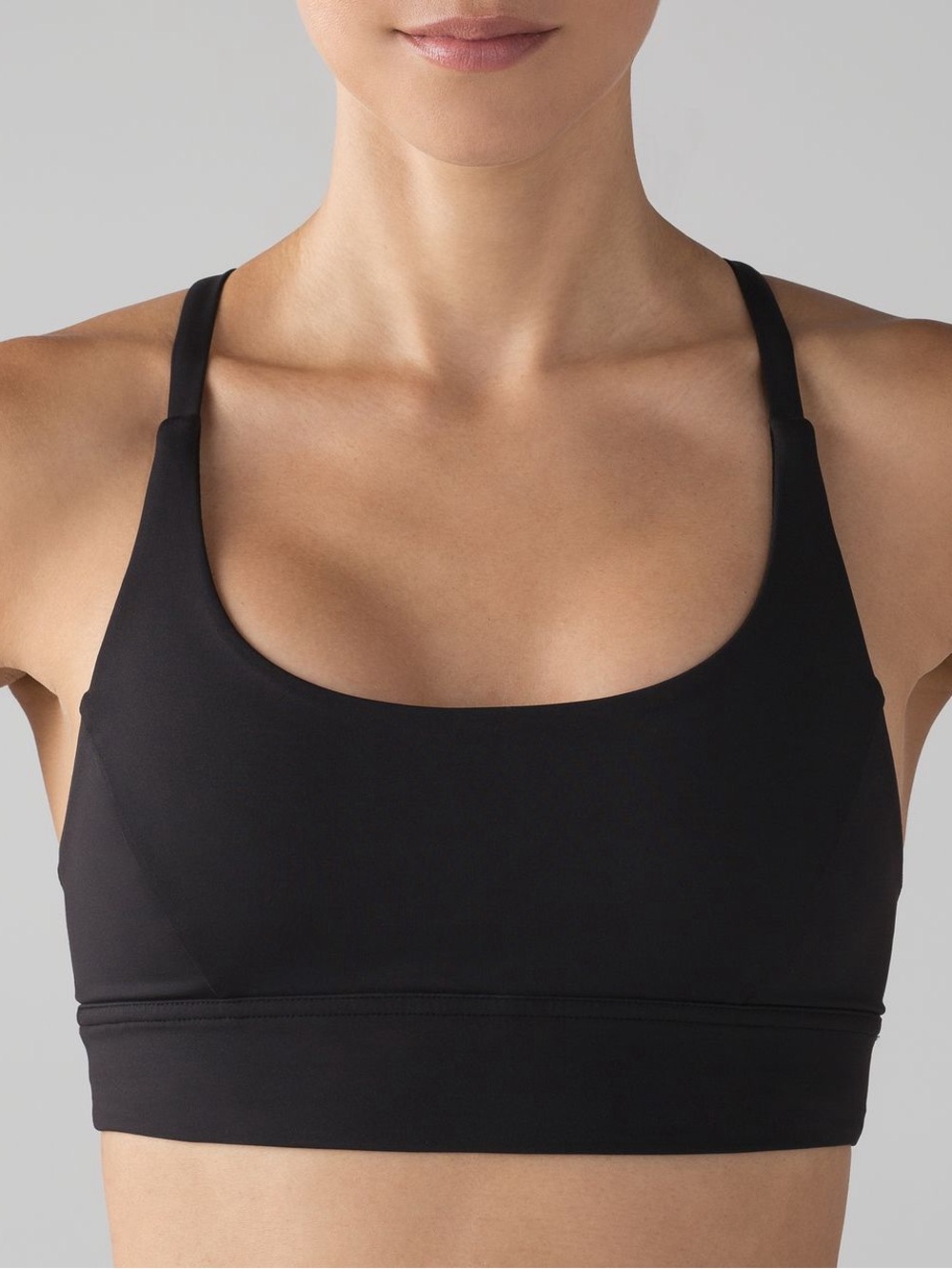 lululemon train time scoop neck black  sports bra